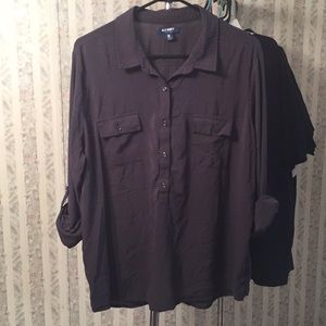 Dark grey button up